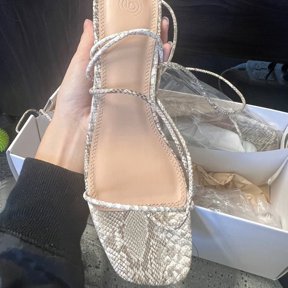 Urban Outfitters Strappy Snake Print Heel